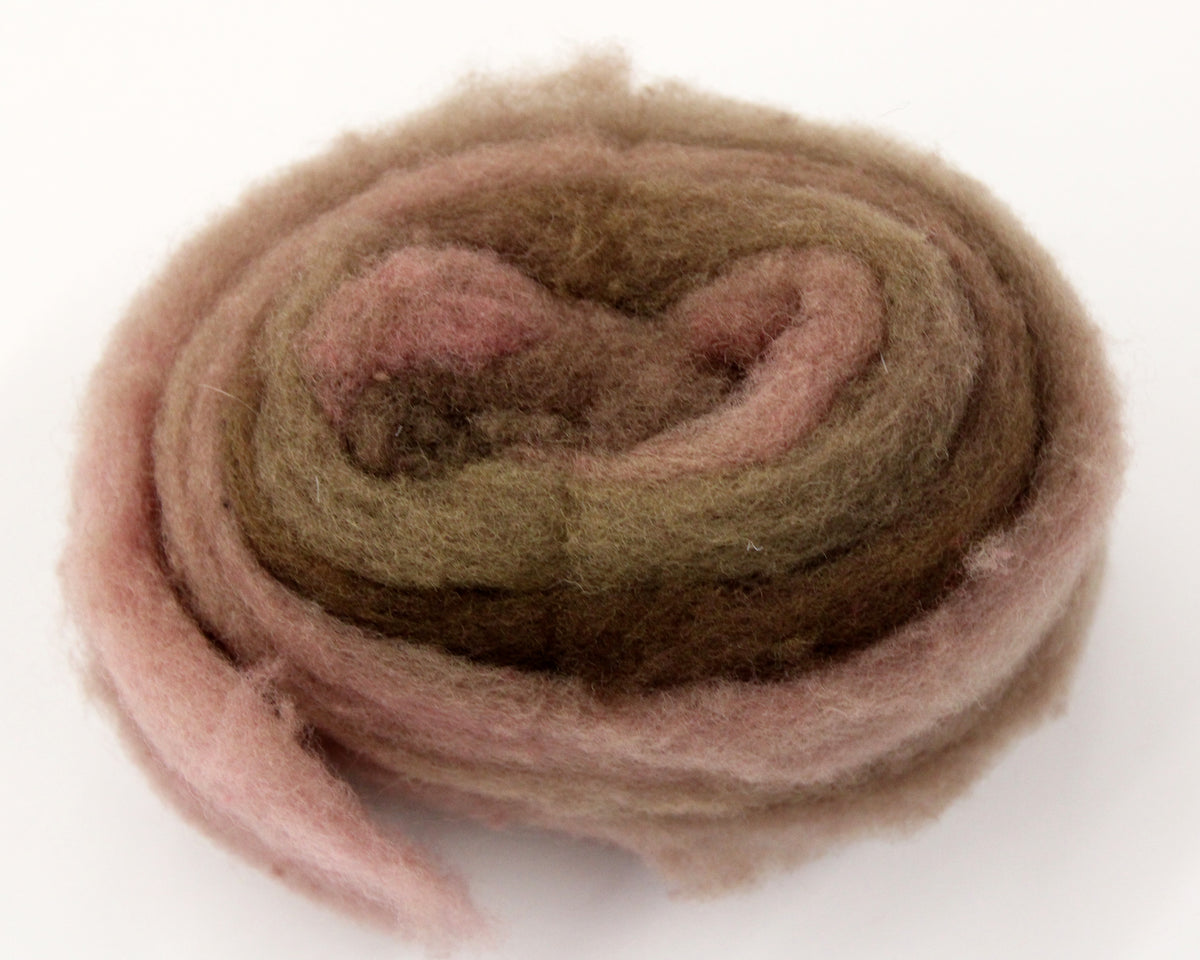 Wool Roving 20g - Cherry Chocolate