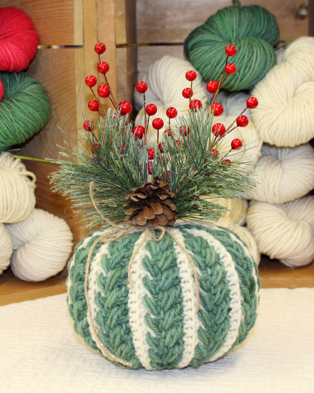 Crochet Holiday Centerpiece Workshop, Sat. Nov. 14th & 21st, 10:30am - 12:30pm