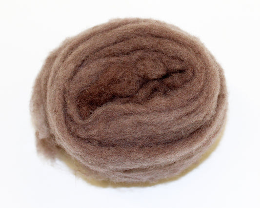 Wool Roving 20g - Teddy Bear Brown LT